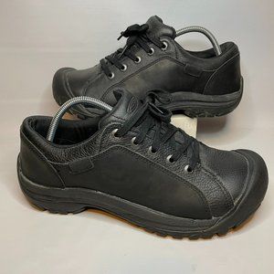 Keen Briggs Hiking Trail Shoes Black Leather Comfort Oxford 1011394 Men Size 11